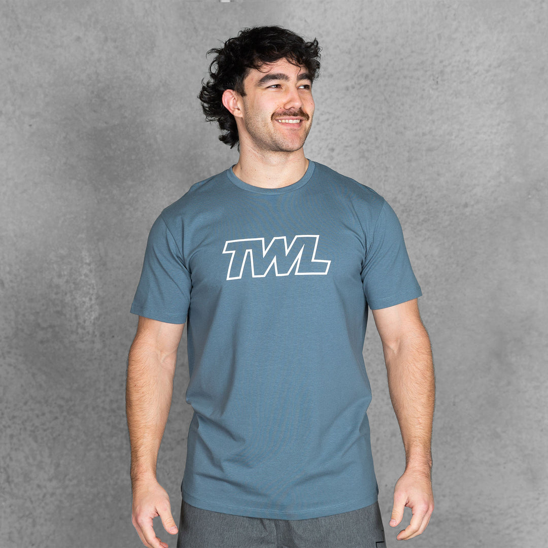 TWL - MEN'S EVERYDAY T-SHIRT 2.0 - ATHLETE 2.0 - PEWTER/WHITE