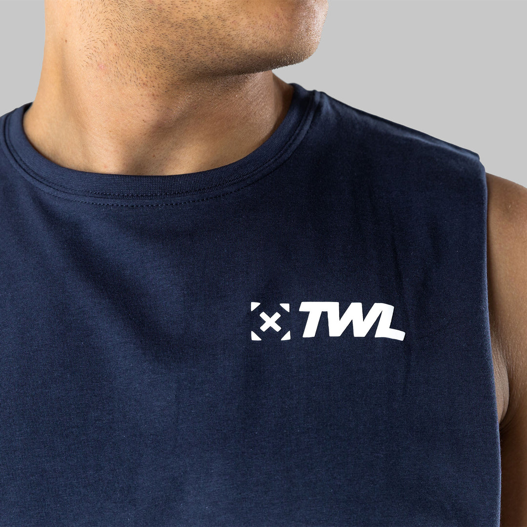 TWL - EVERYDAY MUSCLE TANK 2.0 SL - MIDNIGHT NAVY/WHITE