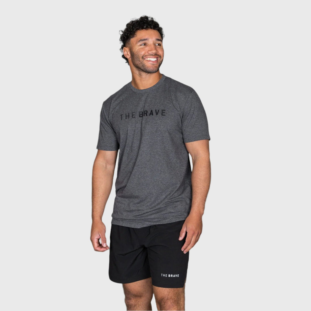 The Brave - Men's Signature T-Shirt 2.0 - CHARCOAL MARL