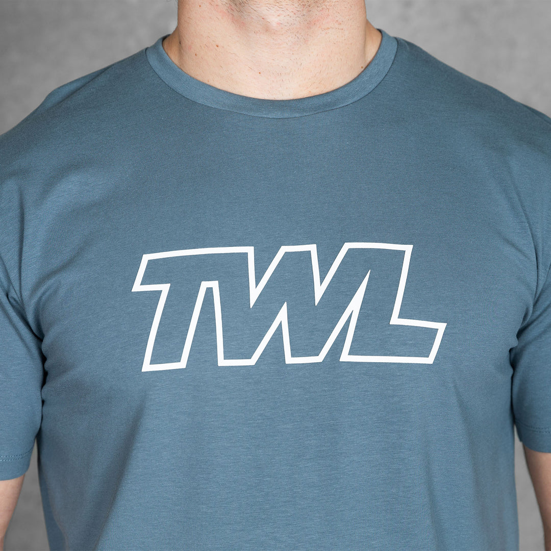TWL - MEN'S EVERYDAY T-SHIRT 2.0 - ATHLETE 2.0 - PEWTER/WHITE