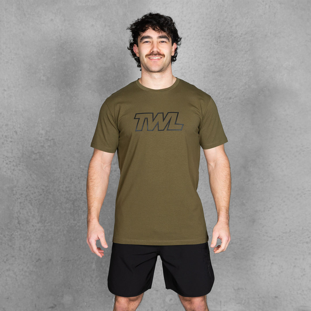 TWL - MEN'S EVERYDAY T-SHIRT 2.0 - ATHLETE 2.0 - UNIFORM GREEN/ BLACK