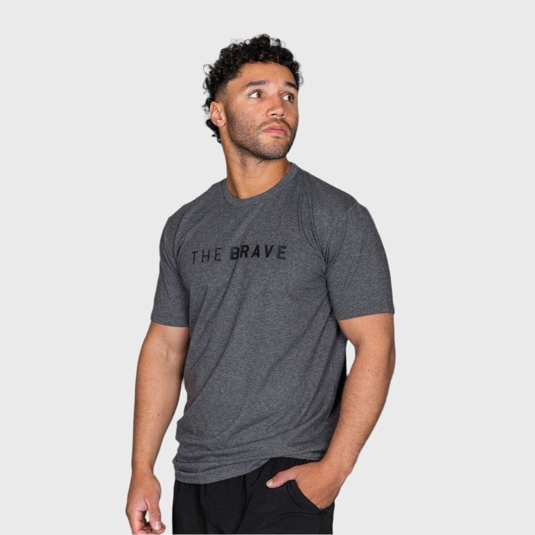 The Brave - Men's Signature T-Shirt 2.0 - CHARCOAL MARL