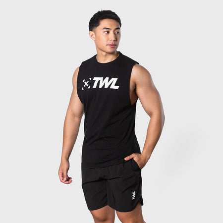 TWL - Everyday Muscle Tank - BLACK/WHITE