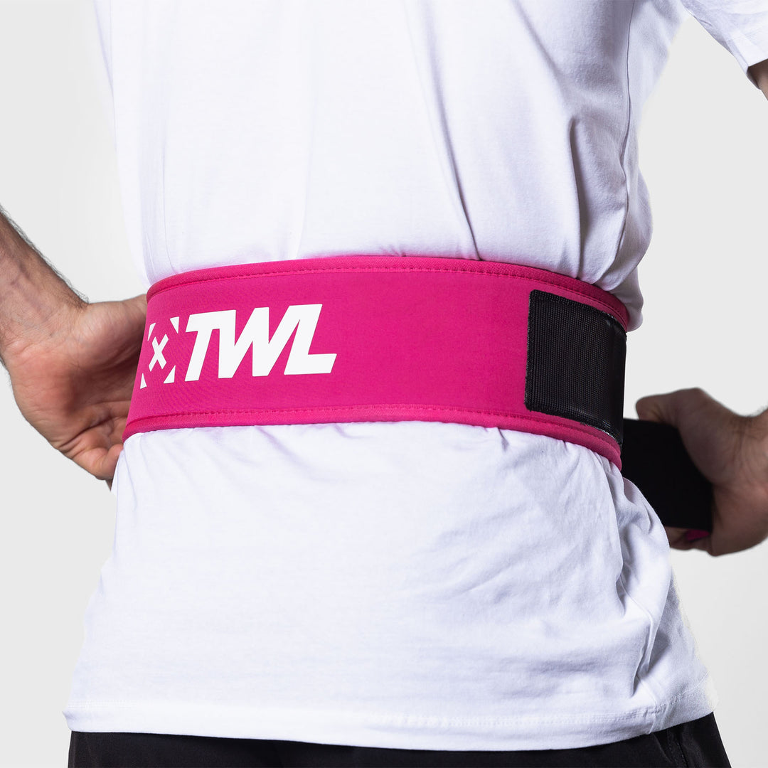 TWL - HYBRID VELCRO LIFTING BELT - RASPBERRY