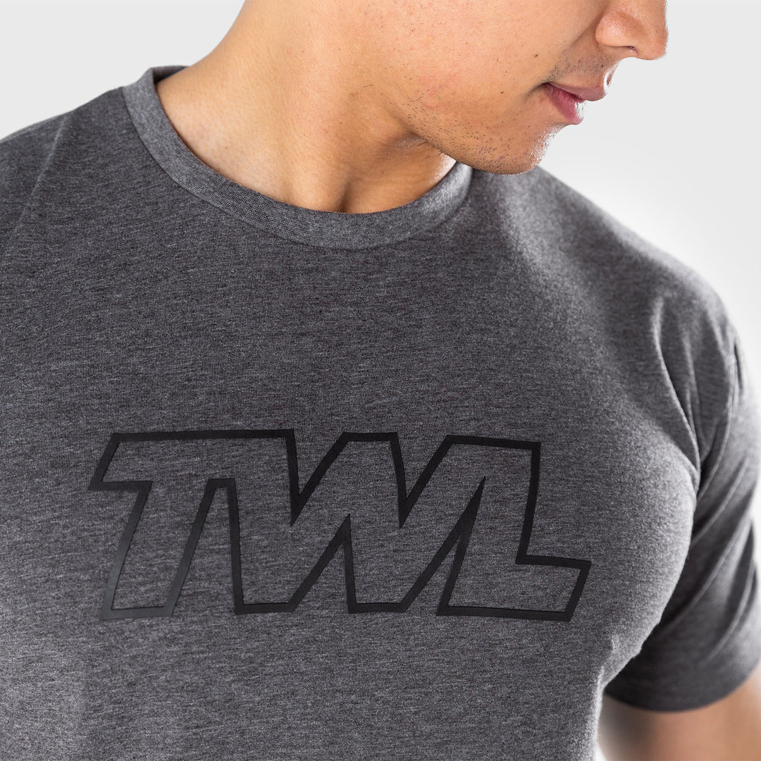 TWL - MEN'S EVERYDAY T-SHIRT 2.0 - ATHLETE 2.0 - CHARCOAL MARL/BLACK