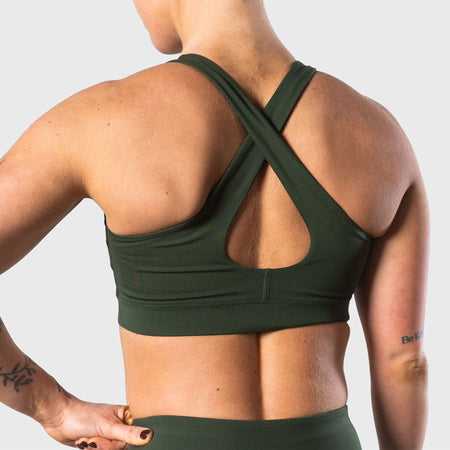 THE BRAVE - WOMEN'S SCULPT SPORTS BRA - DARK OLIVE