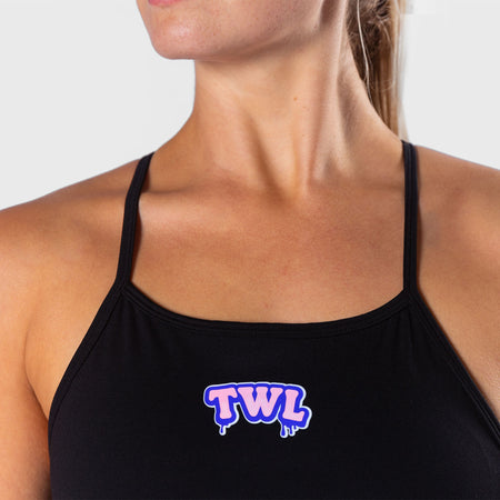 TWL - WOMEN'S FLEET BRA - BLACK/TREATS