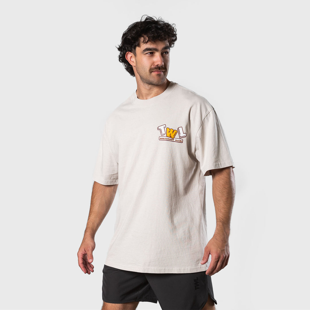 TWL - LIFESTYLE OVERSIZED T-SHIRT - MUSCLE MUNCH - WASHED CEMENT
