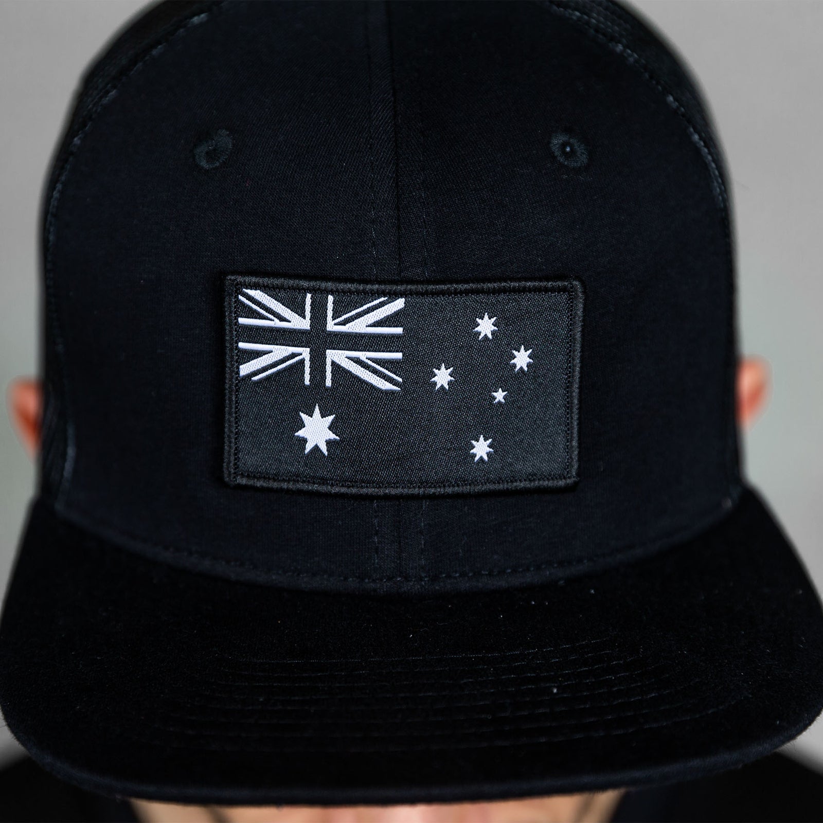 TWL - VELCRO PATCH - AUSTRALIAN FLAG - BLACK/WHITE – The WOD Life