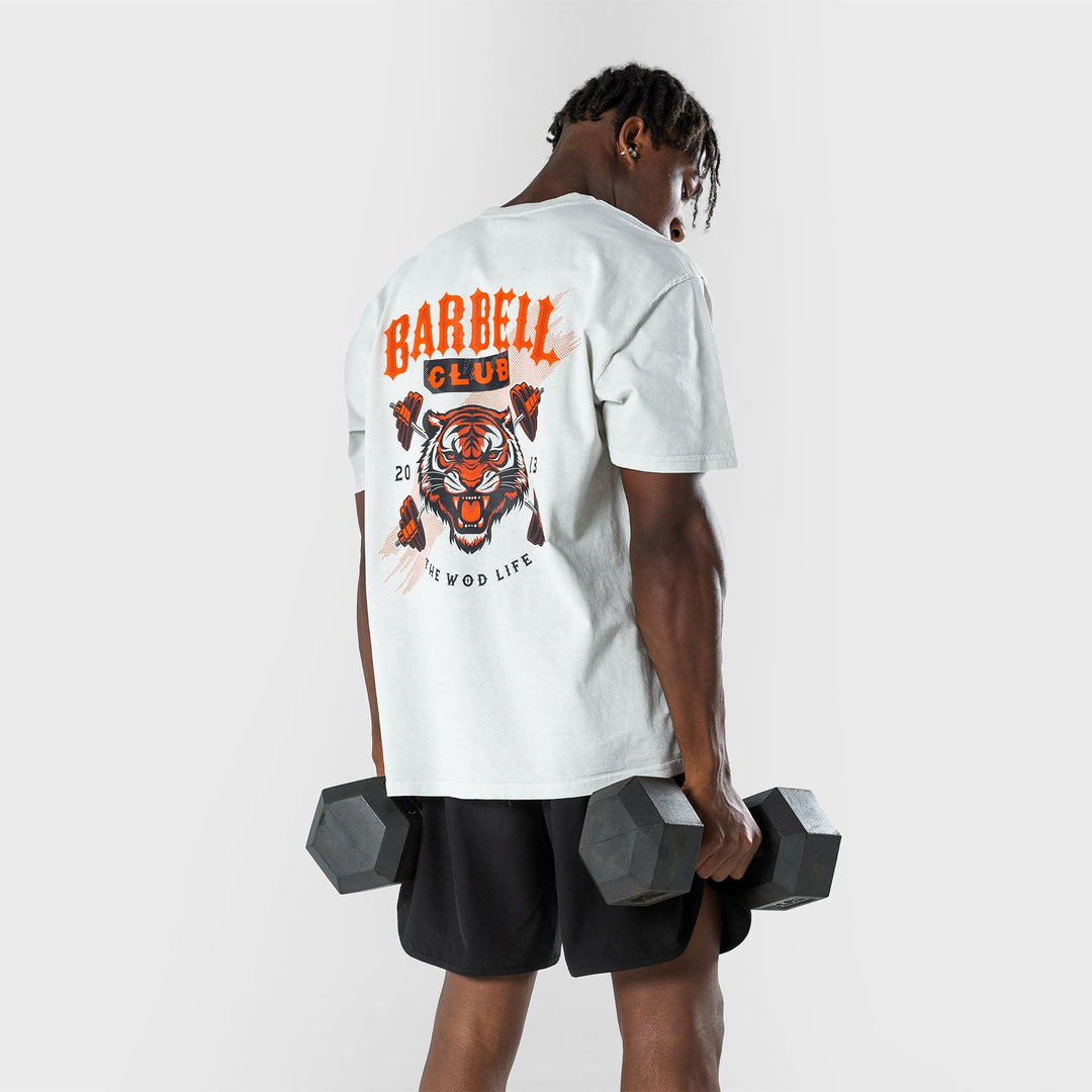 TWL - LIFESTYLE OVERSIZED T-SHIRT  -  WILDCAT - BARBELL CLUB- WASHED CEMENT