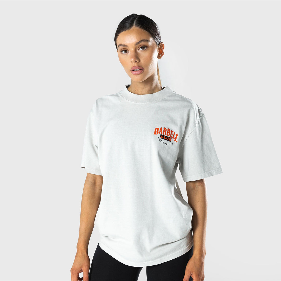 TWL - LIFESTYLE OVERSIZED T-SHIRT  -  WILDCAT - BARBELL CLUB- WASHED CEMENT