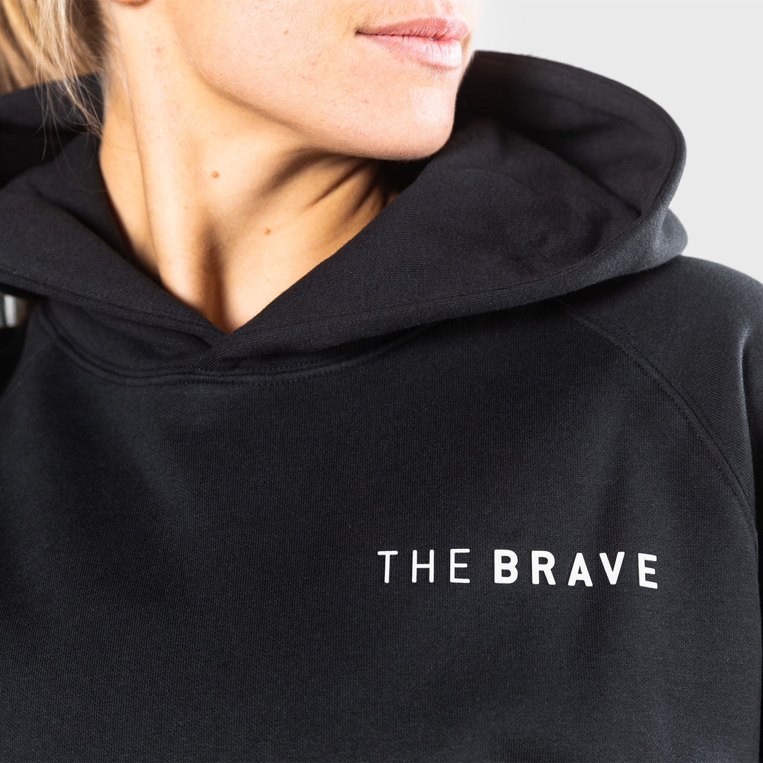 THE BRAVE - OVERSIZED HOODIE - BLACK