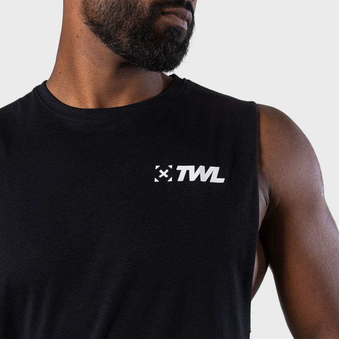 TWL - MEN'S EVERYDAY MUSCLE TANK SL - BLACK/WHITE