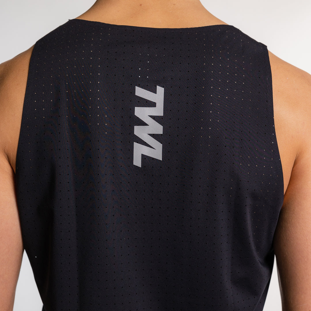 TWL - MEN'S PACE TANK - BLACK/ SILVER REFECTIVE