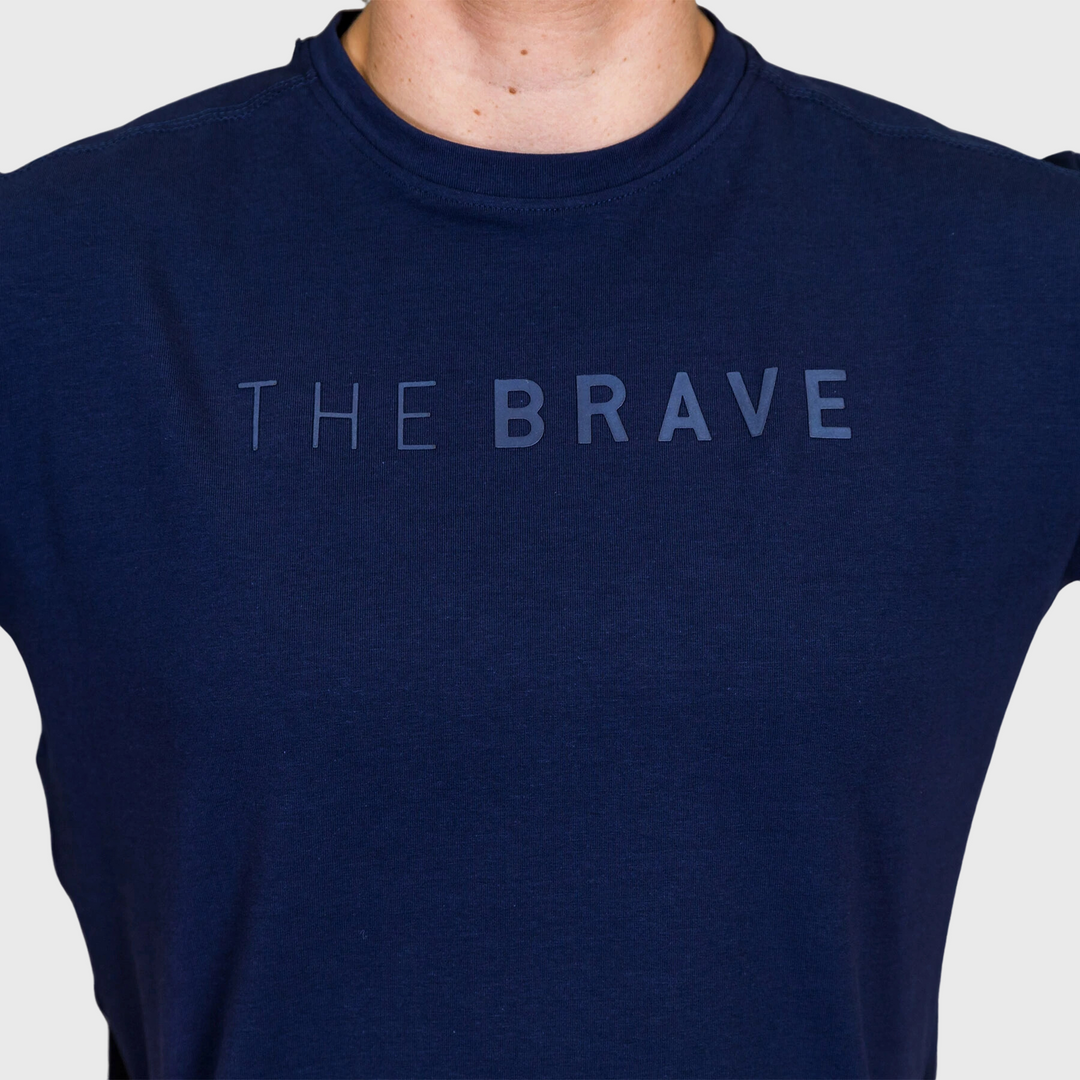 THE BRAVE - SIGNATURE CROPPED T-SHIRT - DARK NAVY