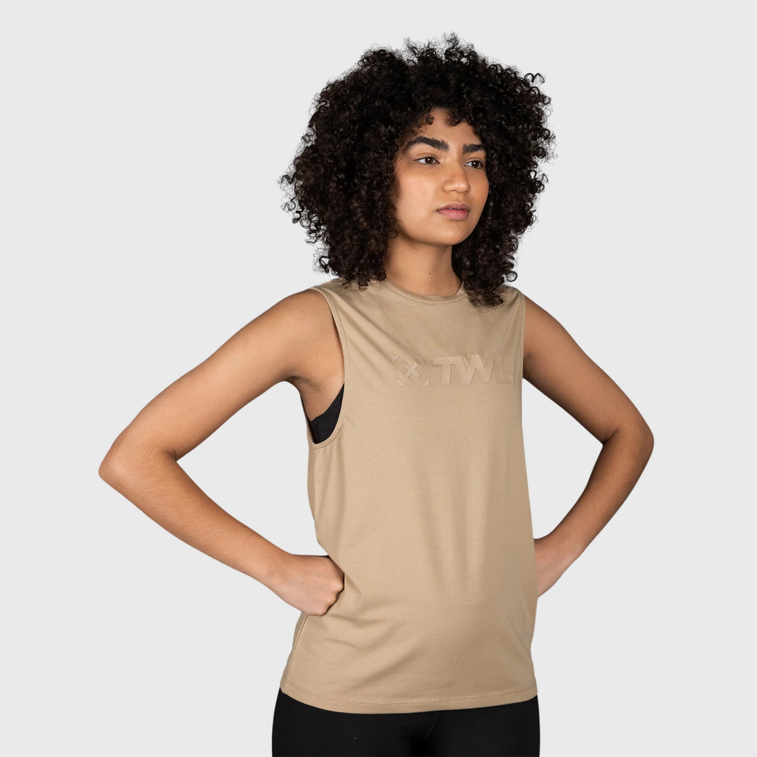 TWL - WOMEN'S EVERYDAY MUSCLE TANK - SAND