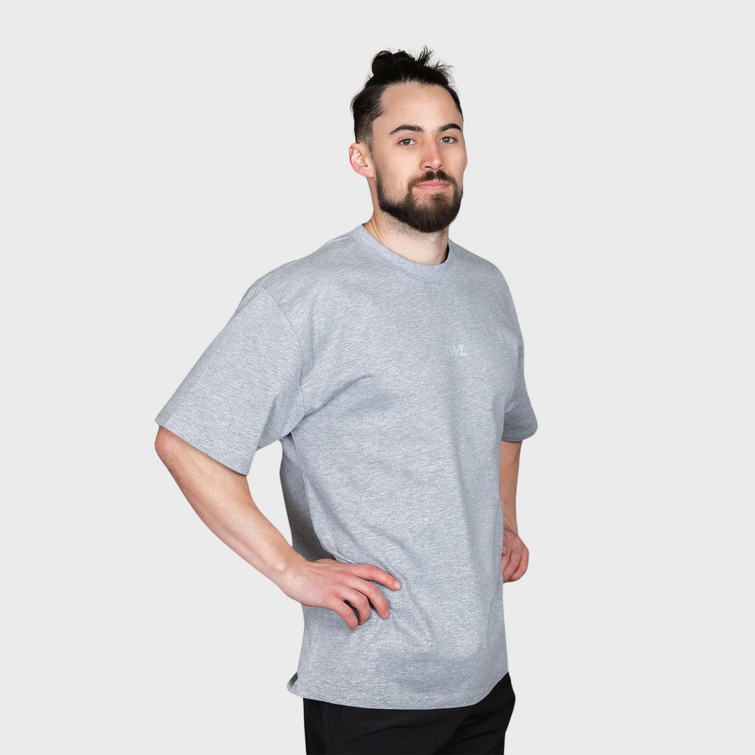 TWL - LIFESTYLE OVERSIZED T-SHIRT - LIGHT GREY MARL