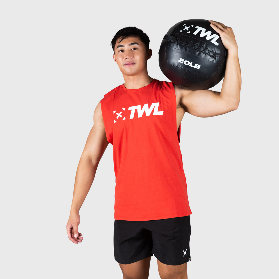 TWL - MEN'S EVERYDAY MUSCLE TANK - ARTISAN RED/WHITE