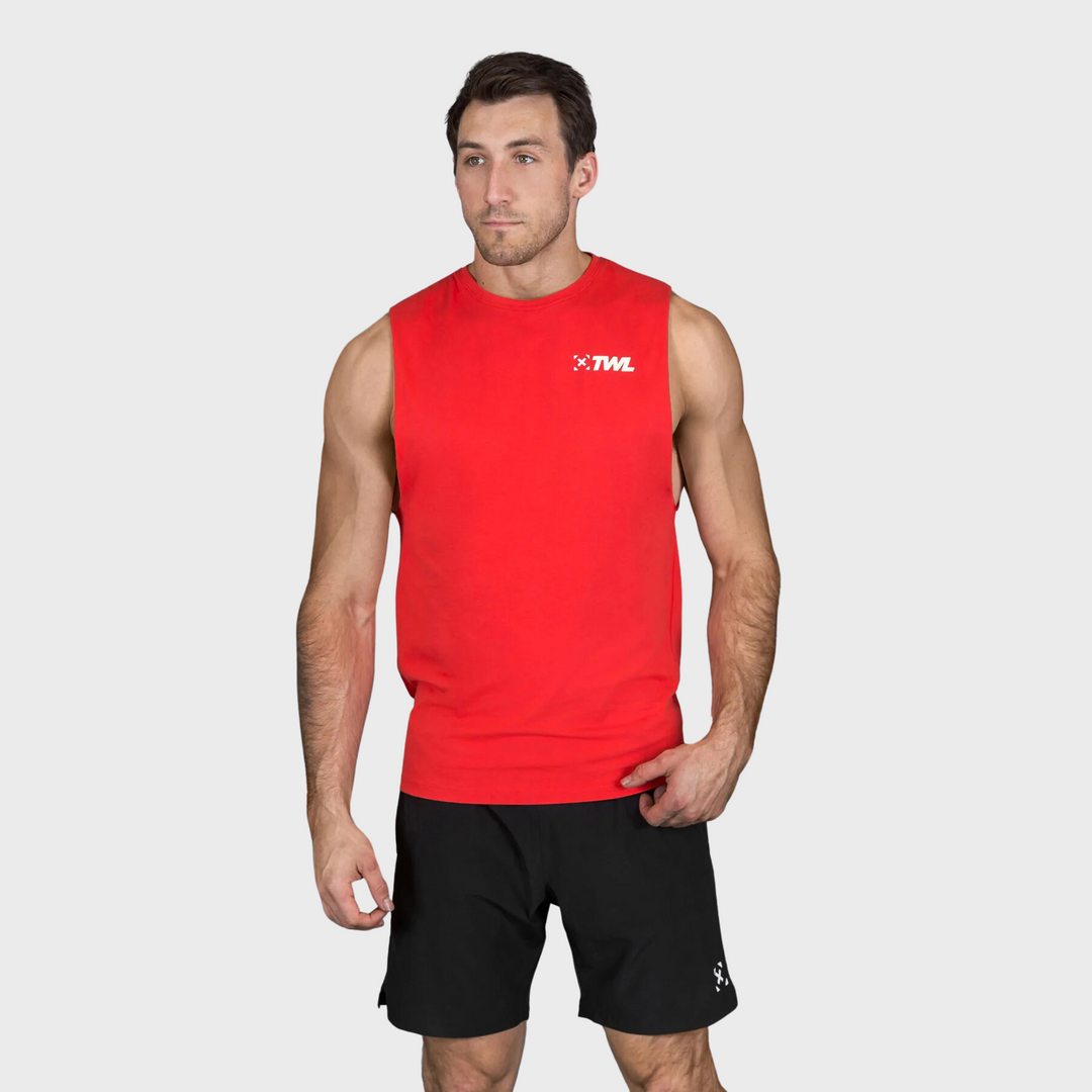 TWL - MEN'S EVERYDAY MUSCLE TANK SL - ARTISAN RED/WHITE