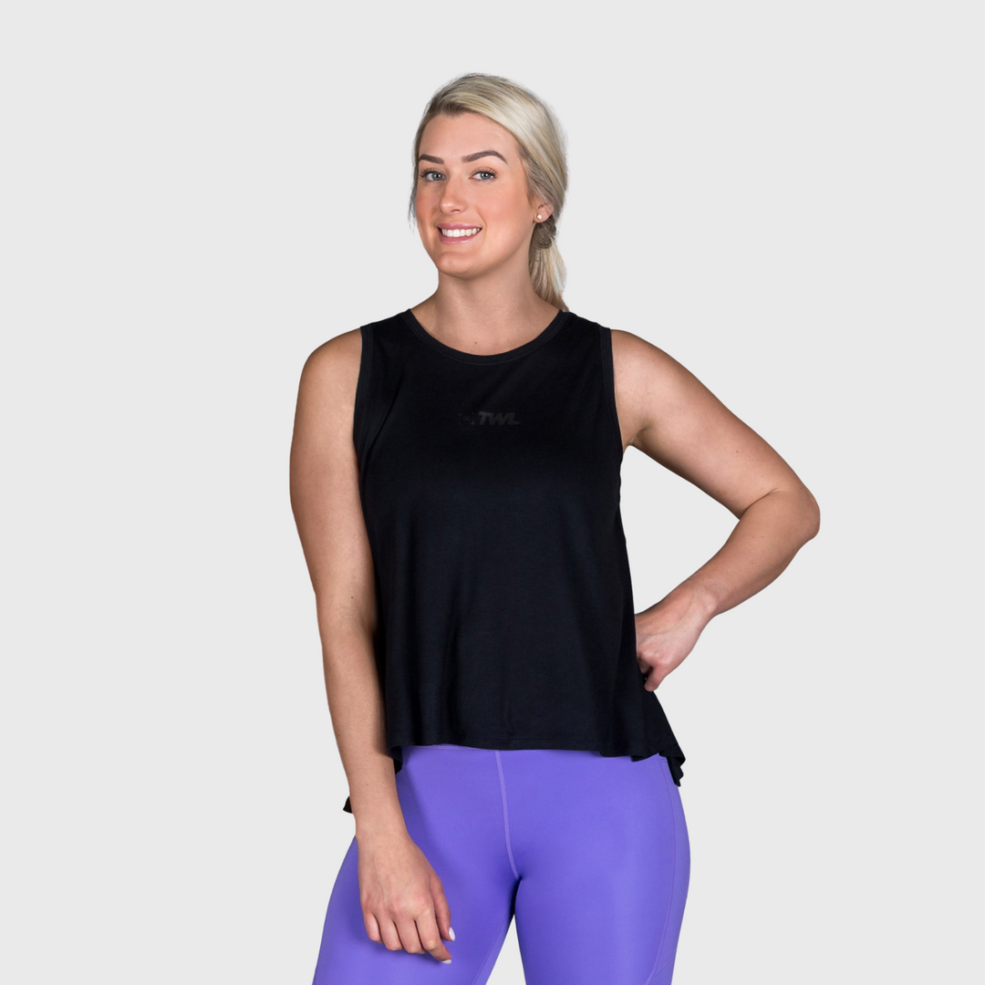 TWL - WOMEN'S FLOW TANK - BLACK/BLACK