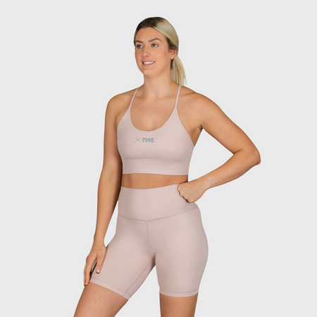 TWL - WOMEN'S HIGH WAISTED EXTRA LONG BALANCE SHORTS - PALE BLUSH