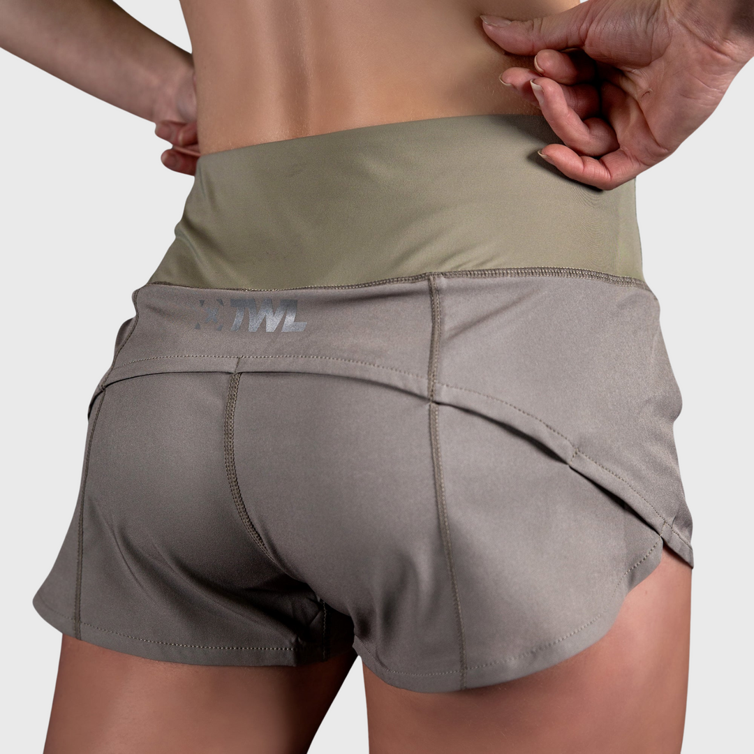 TWL - Women's Motion Shorts - MINK GREY