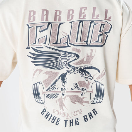 TWL - LIFESTYLE OVERSIZED T-SHIRT  - BARBELL CLUB - EAGLE - BONE