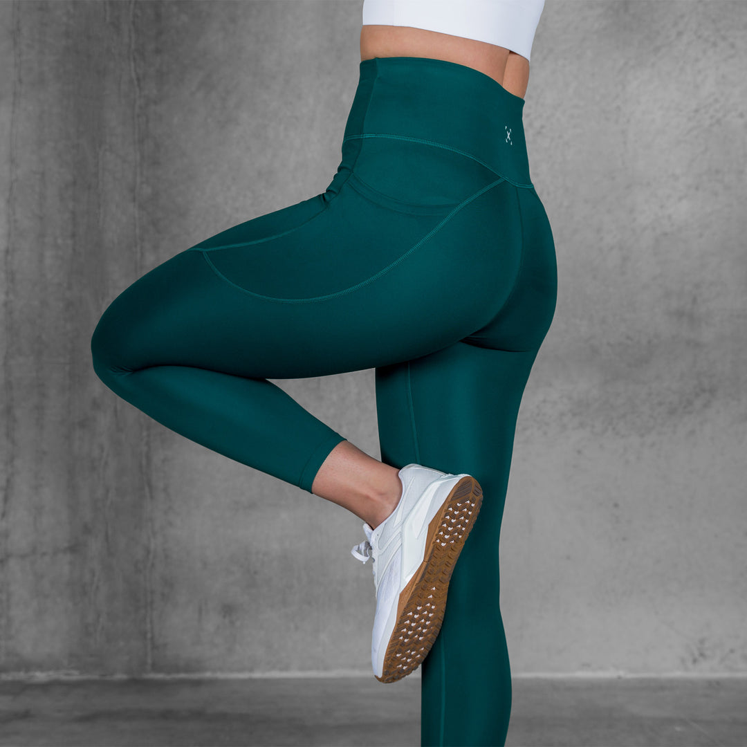 TWL - WOMEN'S ENERGY HIGH WAISTED 7/8TH TIGHTS - EMERALD GREEN