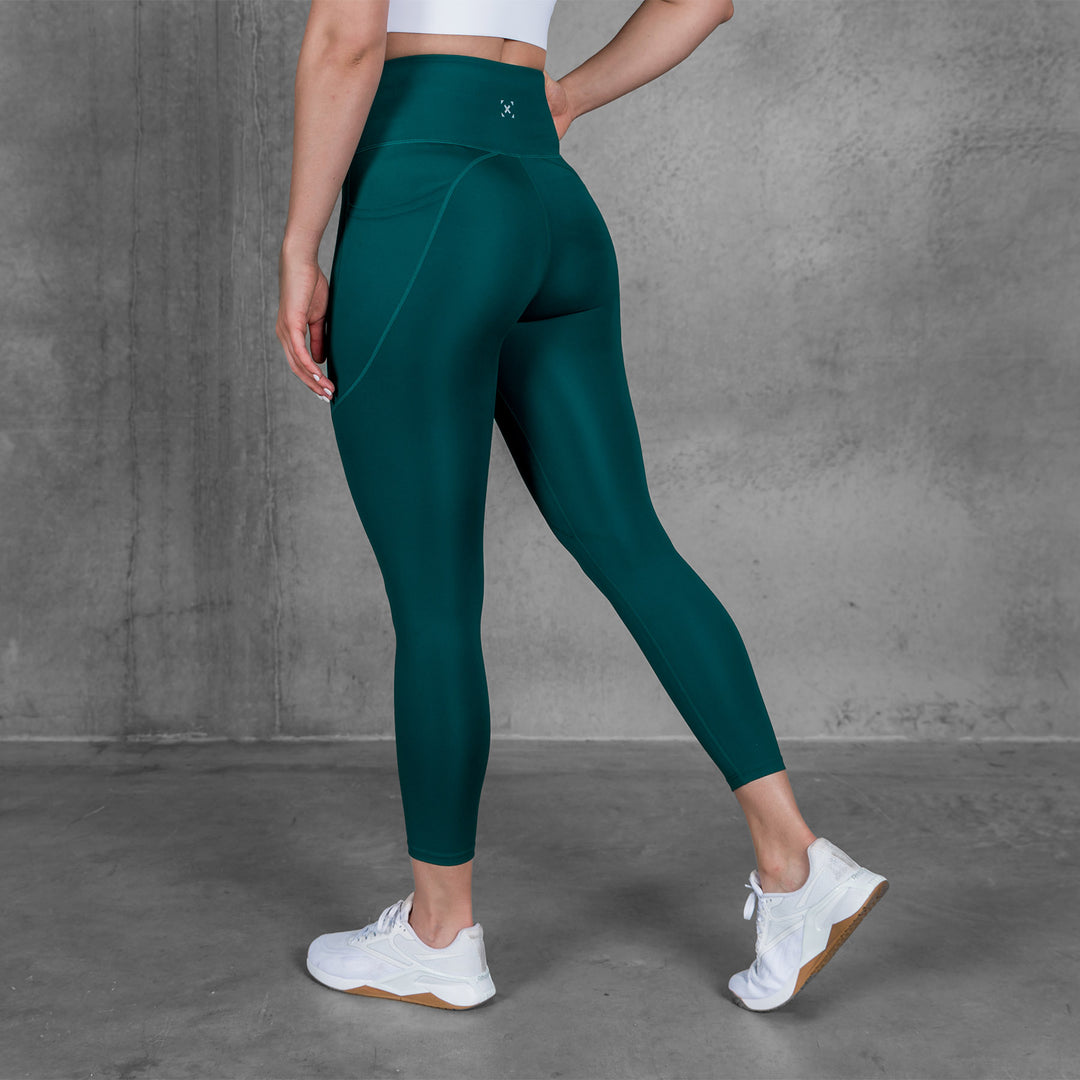 TWL - WOMEN'S ENERGY HIGH WAISTED 7/8TH TIGHTS - EMERALD GREEN