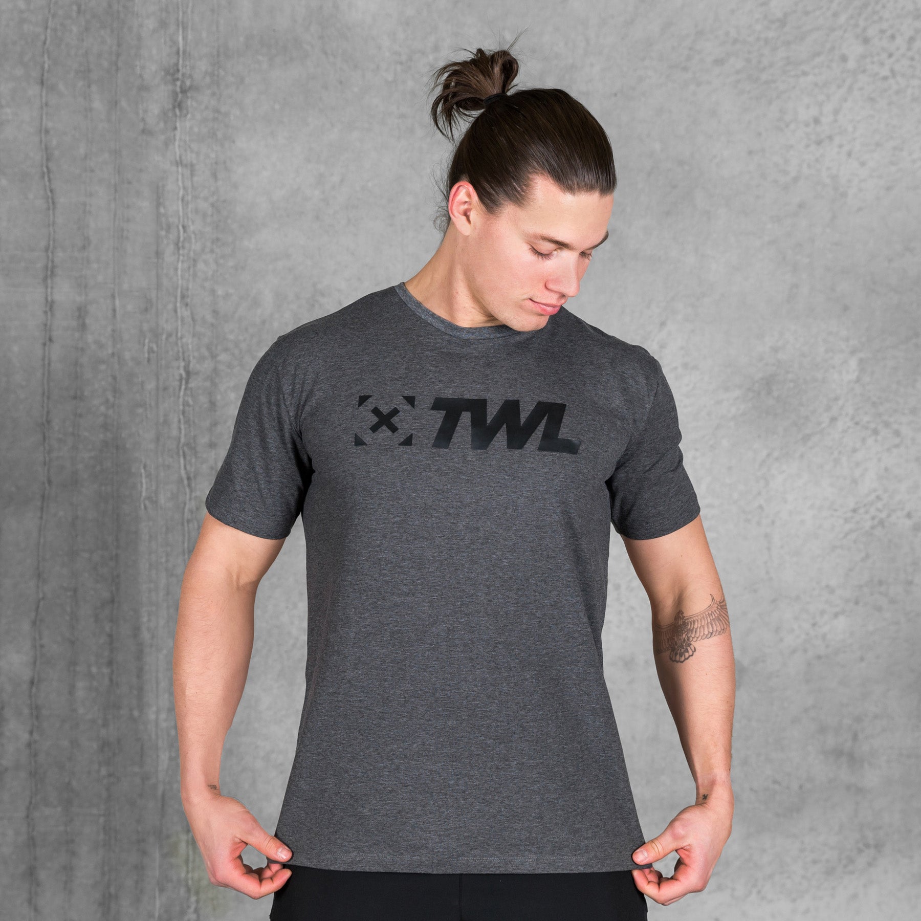 TWL - Men's Everyday T-Shirt 2.0 - CHARCOAL MARL/BLACK