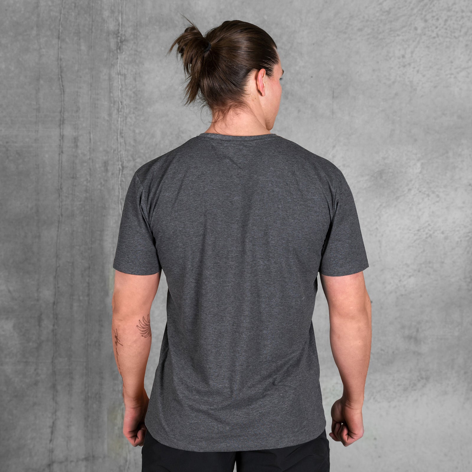 Charcoal Marl V Neck Gym T-Shirt, Active