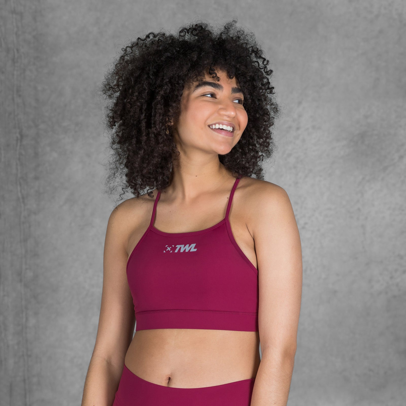 Under Armour seamless low long line bra in plum