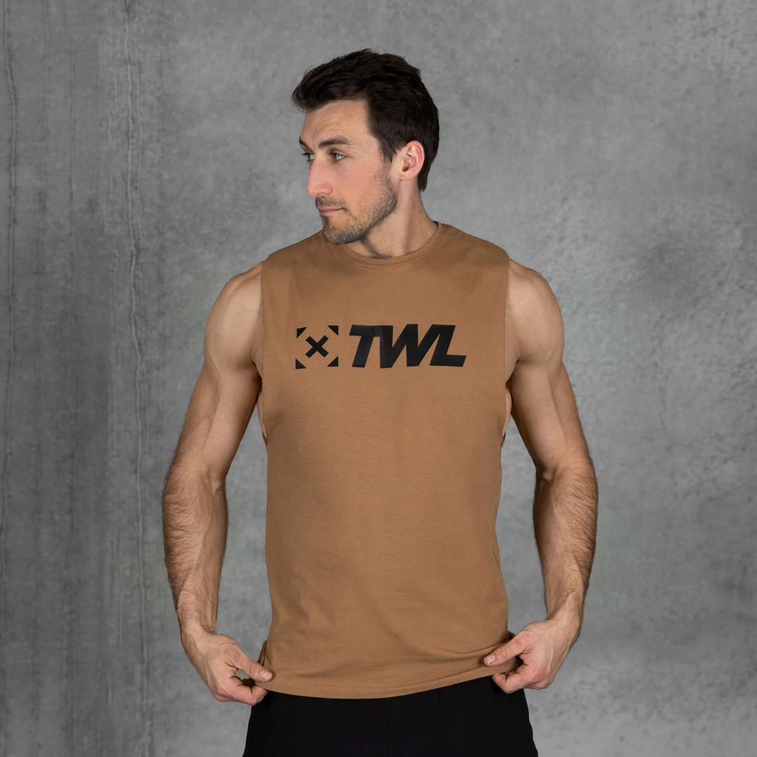 TWL - MEN'S EVERYDAY MUSCLE TANK 2.0 - TAN/BLACK